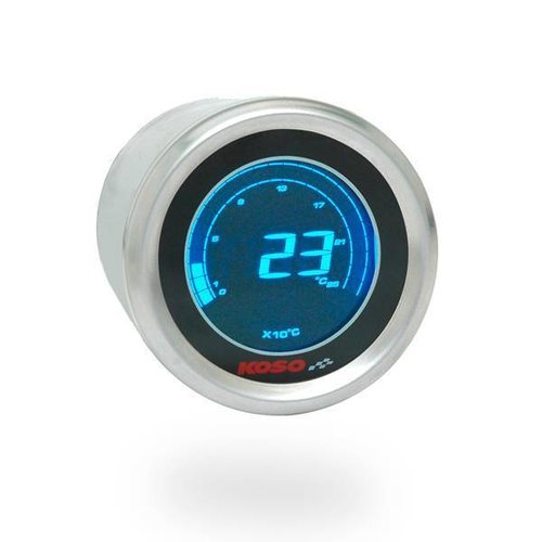 KOSO (max 250°) Thermomètre D48 Noir LCD - Bleu