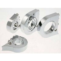 Chrome meter case bracket for 1 1/2" Handlebar