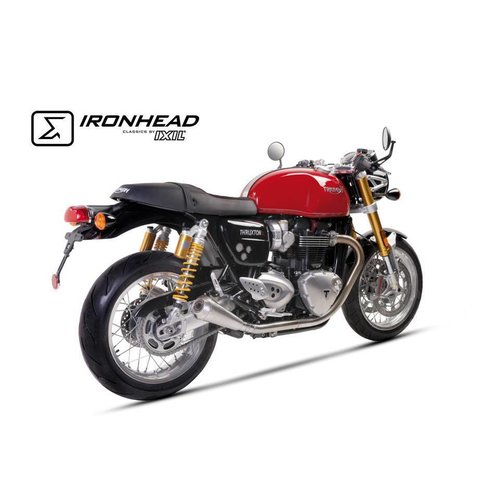 Ixil Ironhead silencer geborsteld roestvrij staal, gemerkt E