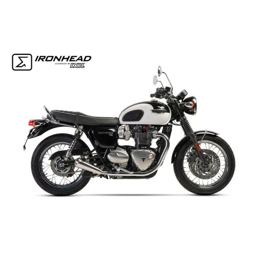 Ixil Ironhead Dämpfer für Triumph Bonneville T120, 16-Chrome E-geprüft