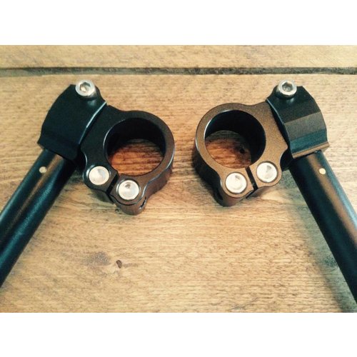 22MM - 7/8"" CNC Adjustable Black Clip-ons (select size)