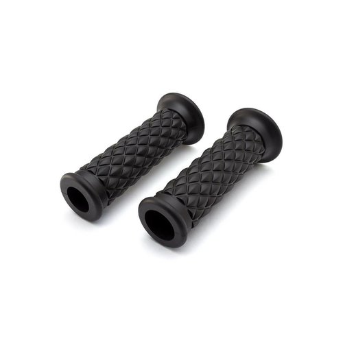 Poignées noirs style "Café Racer Diamond" - 7/8" (22 mm)