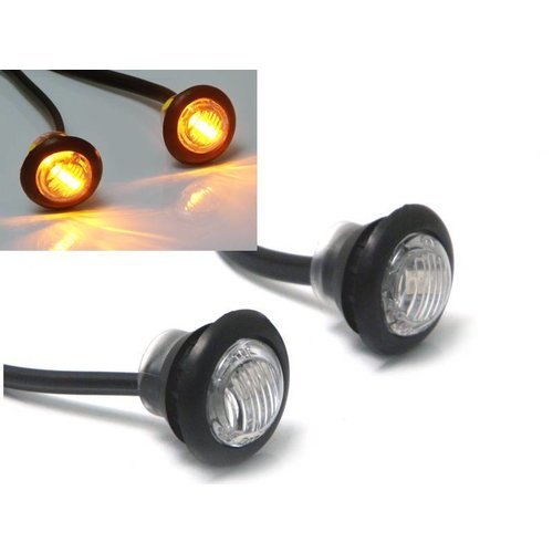 Amber 12V ronde vlakke minirichtaanwijzigers-LED