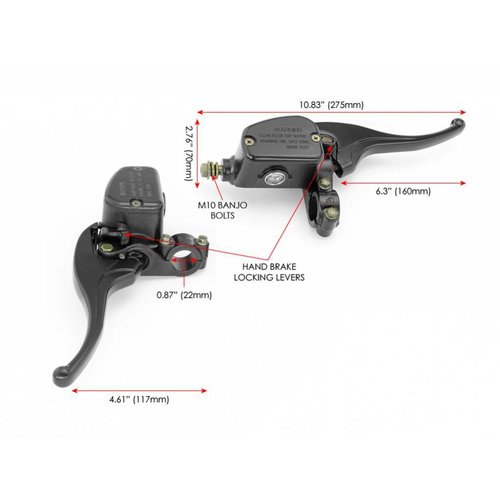 Universal Motorcycle Hydraulic Lever Set 14 mm