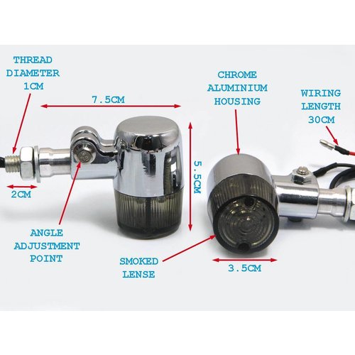 Chrome Classic Barrel Led Blinker