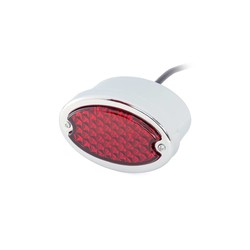 Metal oval light (red, chrome)