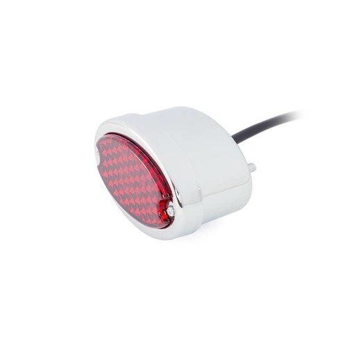 Metal oval light (red, chrome)