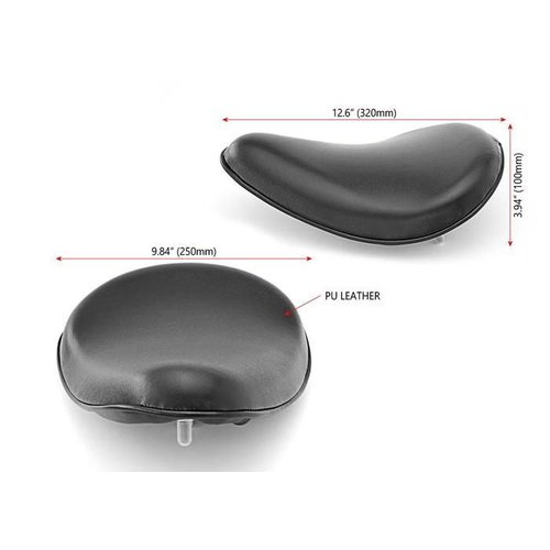 Selle Bobber avec charnière + ressorts - Comfortline Black