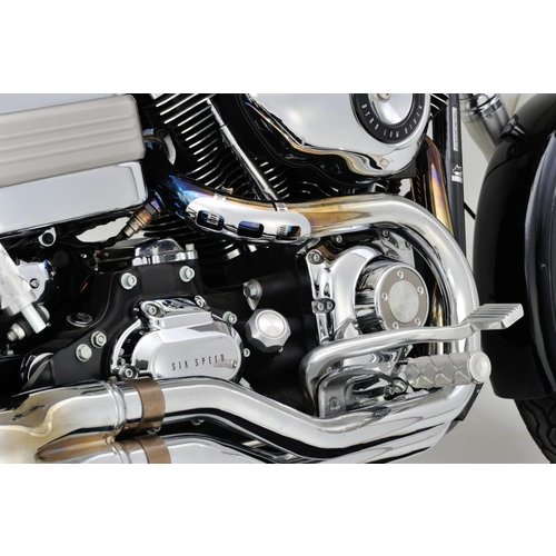 Daytona Muffler Guard Bent Punched Chrome