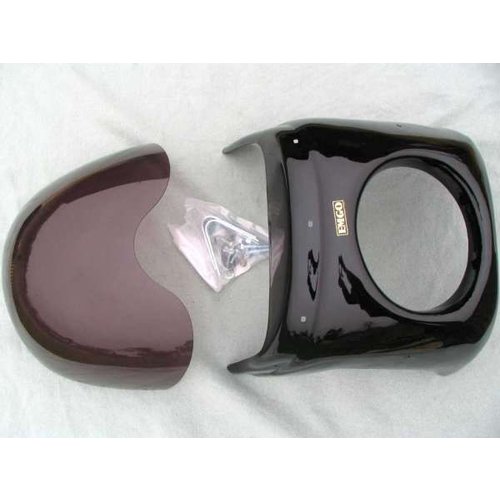 Emgo Retro Universelle Lenkerverkleidung Hochglanz Schwarz