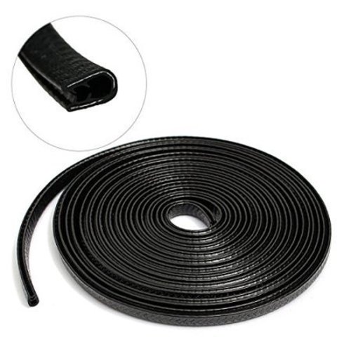 2 Metre Rubber Edge Protector Black 17 mm x 1-4 mm