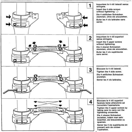 Tarozzi Stabilisateur de fourche Yamaha XT 600 Z 1988 (25-0040)