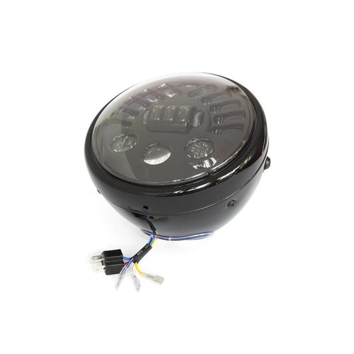 7  "Multi LED Koplamp + Indicatoren Zwart