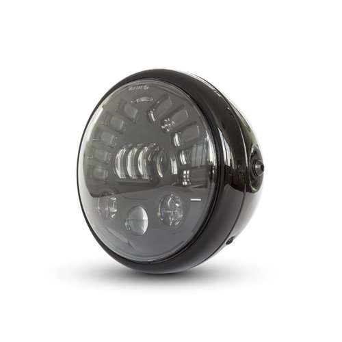 Phare avant noir Multi LED 7  "+ clignotants