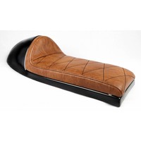Cafe Racer Seat Chocolat Diamond Stitch Bruin Type 69 LONG