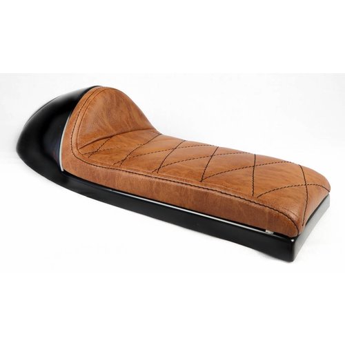 C.Racer Selle longue brune Café Racer Chocolate Diamond Stitch Type 69