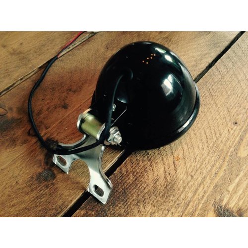 5" Oldskool Cafe Racer Scheinwerfer Schwarz & Gelb