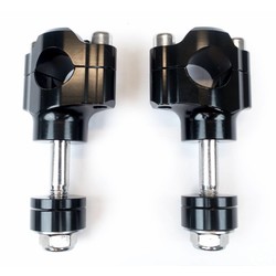 CNC Aluminium Handlebar Risers 22 mm Black