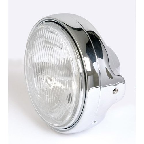 Shin Yo 7" Chrome Cafe Racer Universal Headlight