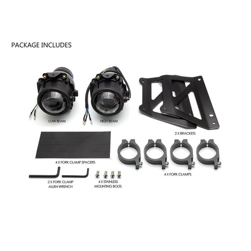 Twin Projector Koplamp Kit 55mm vork