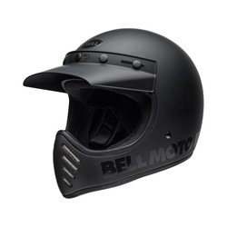 Moto-3 Helmet Classic Matte/Gloss Blackout