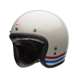 Custom 500 Helm Solid Stripes Perlweiß