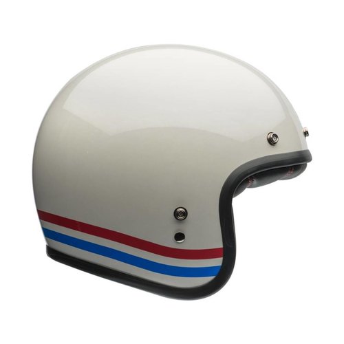 Bell Casque Custom 500 Solid Stripes Pearl White