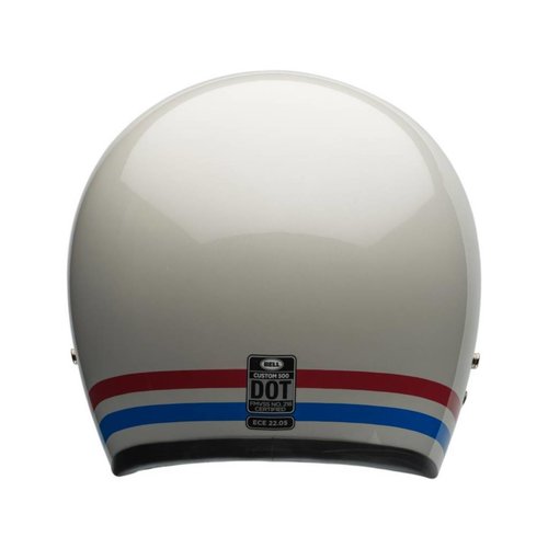 Bell Custom 500 Helm Solid Stripes Pearl White