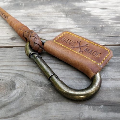 Trip Machine Braided Key Chain -Tan