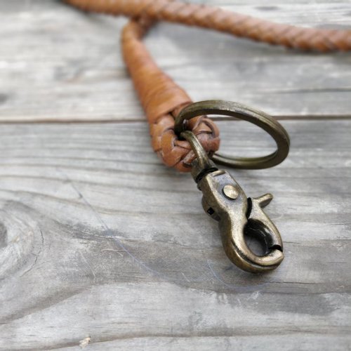 Trip Machine Gevlochten sleutelhanger -Tan