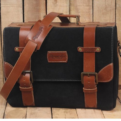 Trip Machine Hybrid Saddlebag - Black + Tan