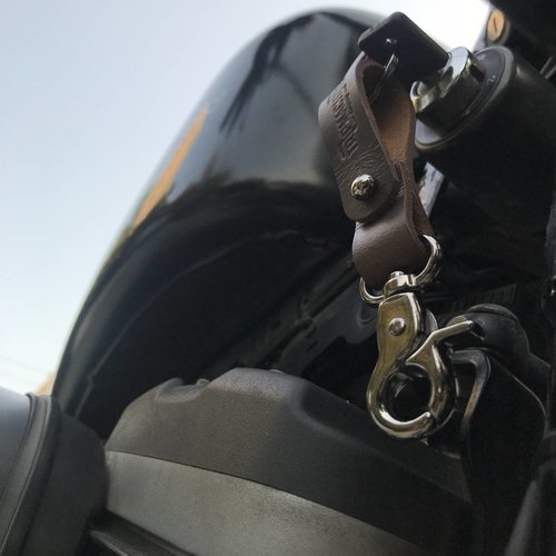 Trip Machine KEY FOB - Tobacco Brown + Metallic Black