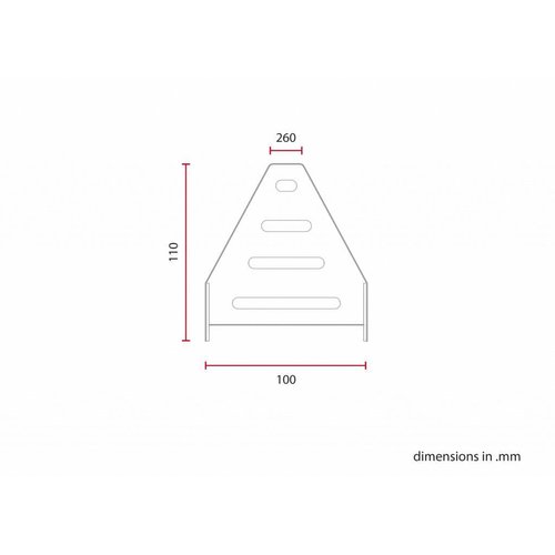 C.Racer Support de plaque d'immatriculation universel type 2