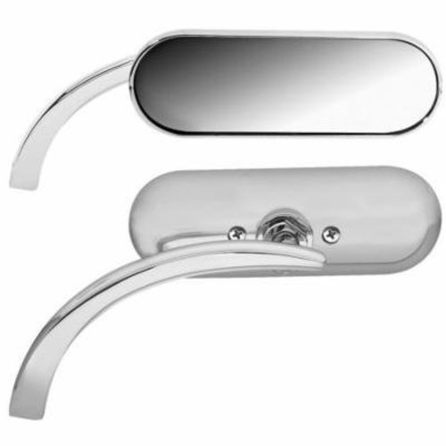 Mini Oval Spiegel Chrom