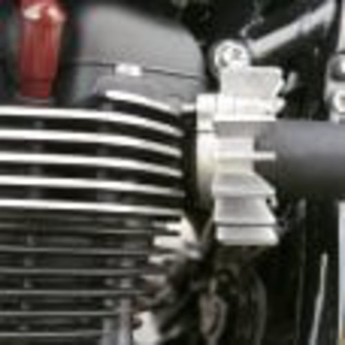 Motone Finned uitlaatklemmen - LC - Raw Finish