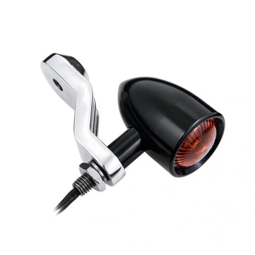 Motone TRILINE Indicator/Turn Signal Ribbed Brackets - Top Shock Mount (select your colour)