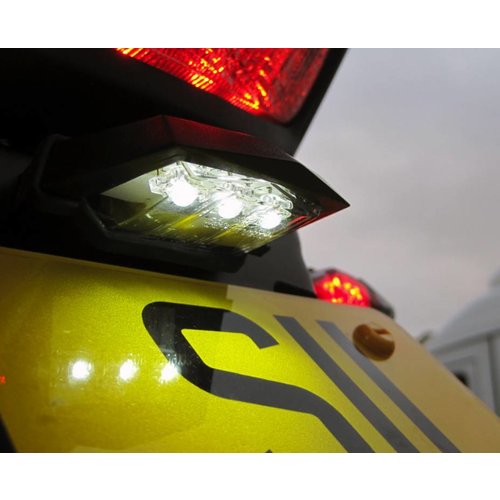Éclairage de plaque d'immatriculation à LED - noir - homologué