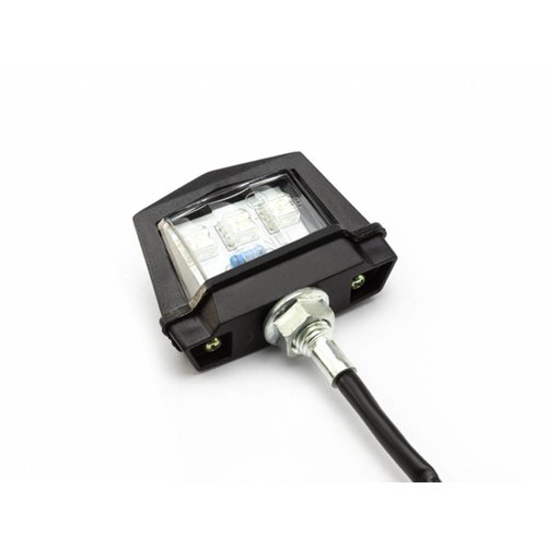 Black Universal Bolt on LED License Plate Light - E-marked