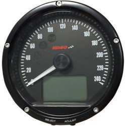 D75 Toerenteller Zwarte wijzerplaat / oppervlakte / diafragma 0-240 km / h ode