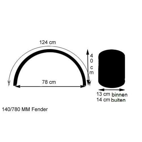 18/19 Inch Stainless Steel Fender 140MM