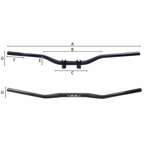 MCU 22mm Aluminium Handlebar  Type 9