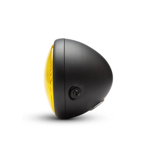 7 " Classic Matte Black Headlight  - Yellow Lens