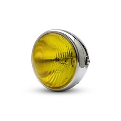 7 "Klassieke Chrome-koplamp - gele lens