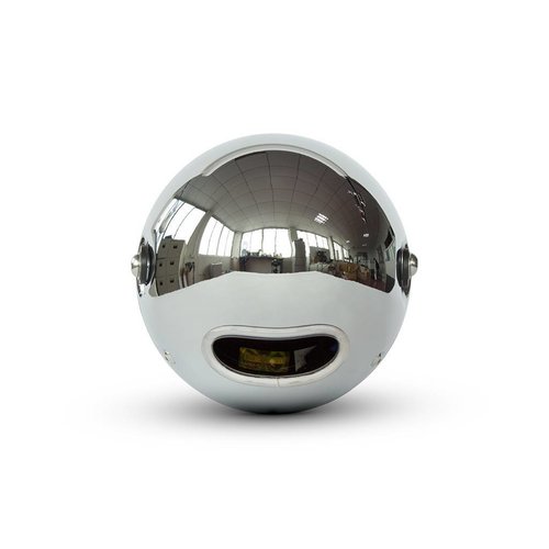 7 " Klassieke Chrome Mesh-koplamp - gele lens