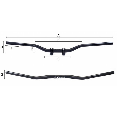 MCU Aluminium 7050 Fatbar Schwarz