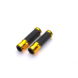 Handlebar grips aluminium-rubber, 125 mm, gold