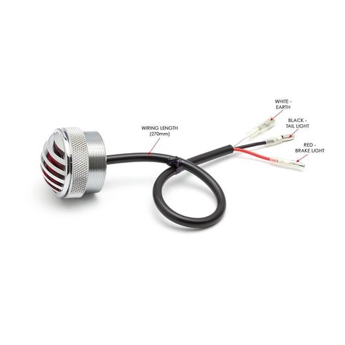 1,65-inch Chrome Mini-inbouw CNC Billet Alum Prison Grill LED-stop / achterlicht