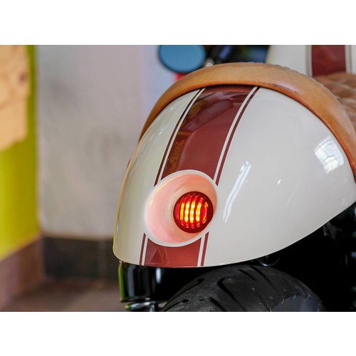 1,65 "Mattschwarz Mini CNC Prison LED Stop / Rücklicht