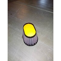 54MM Ovaal Filter Lederen Top Licht Bruin