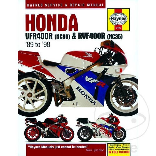 Haynes Manuel de réparation HONDA VFR400 (NC30) & RVF400 (NC35) V-FOURS 1989